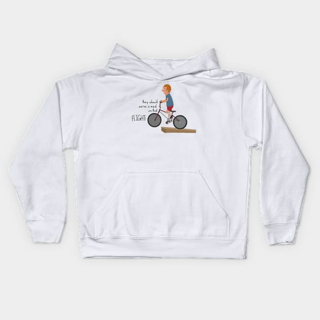 Regular Size Rudy Bike jump Kids Hoodie by Wenby-Weaselbee